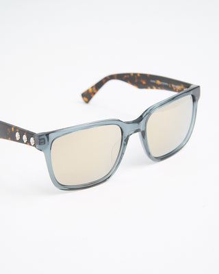 John Varvatos Eyewear Blue Crystal  Tortoise Reflective Lens SJV554 Sunglasses Blue Tortoise  2