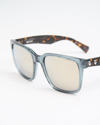John Varvatos Eyewear Blue Crystal  Tortoise Reflective Lens SJV554 Sunglasses Blue Tortoise  4