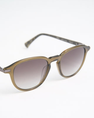 John Varvatos Eyewear Olive Crystal Hinge Rounded SJV559 Sunglasses Olive  1