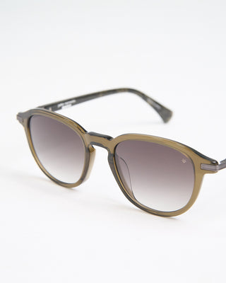 John Varvatos Eyewear Olive Crystal Hinge Rounded SJV559 Sunglasses Olive  2