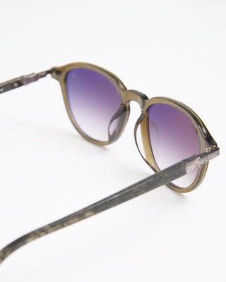 John Varvatos Eyewear Olive Crystal Hinge Rounded SJV559 Sunglasses Olive  3
