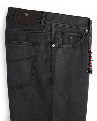 Pescarolo Nerano Stretch Wool 5 Pocket Pants Charcoal 10 9293