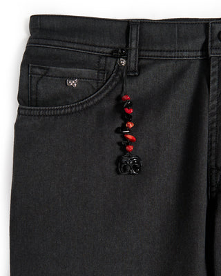 Pescarolo Nerano Stretch Wool 5 Pocket Pants Charcoal 6 9290