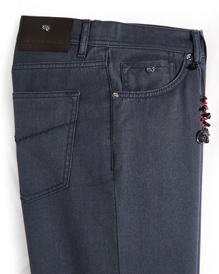 Pescarolo Nerano Stretch Wool 5 Pocket Pants Denim 15 9305
