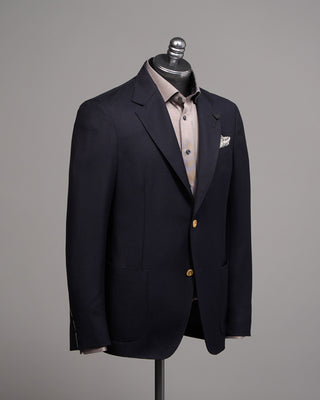Lardini Twisted Wool Roma Fit Soft Blazer Navy 1 5032