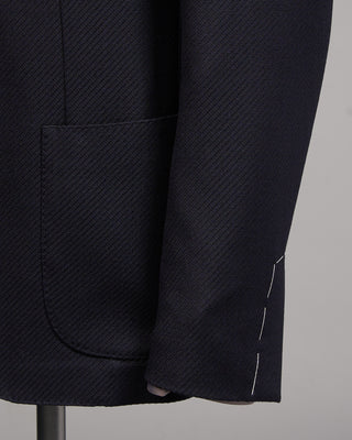 Lardini Twisted Wool Roma Fit Soft Blazer Navy 7 5038