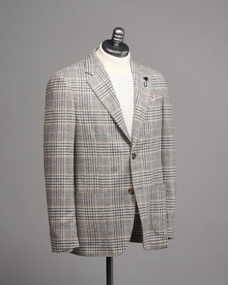 Wool & Cashmere 'Roma' Fit Light Prince Of Wales Check Soft Jacket