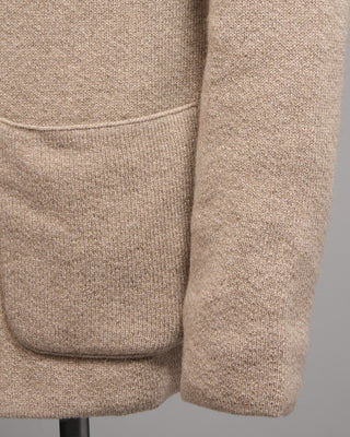 Lardini 100% Cashmere Plush Sweater Jacket Beige 2 5065