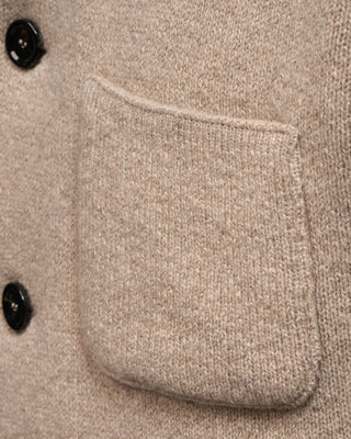 Lardini 100% Cashmere Plush Sweater Jacket Beige 5 5064