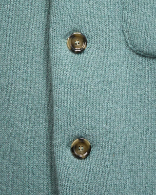 Lardini 100% Cashmere Plush Sweater Jacket Teal 3 5081