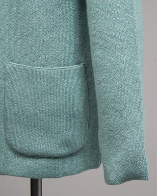 Lardini 100% Cashmere Plush Sweater Jacket Teal 4 5080
