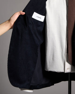 Lardini Medium Wale Corduroy Suit Navy 11 9180