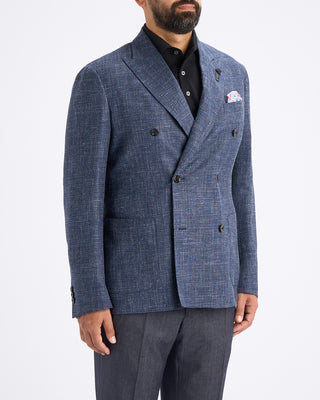 Lardini summertime Basketweave Double Breasted Sport Jacket Blue 1 10955
