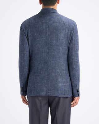 Lardini summertime Basketweave Double Breasted Sport Jacket Blue 2 10956