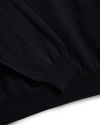 Lardini Light Weight Wool Crew Neck Sweater Midnight 31 8673