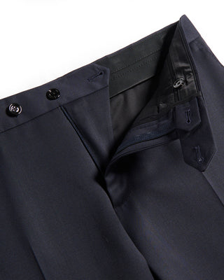 Lardini Natural Stretch Double Breasted Iconic Navy Twill Hybrid Suit Navy 3 9455