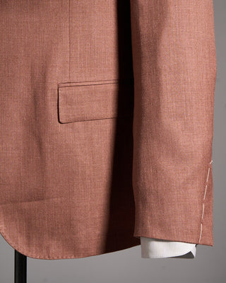 Lardini Wool Silk And Linen Iconic Fine Twill Suit Brick 6 9167