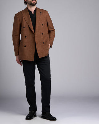 Lardini Loro Piana summertime Double Breasted Sport Jacket Cinnamon 2