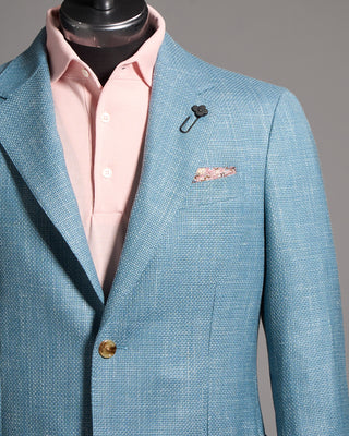 Lardini Loro Piana summertime Basketweave Sport Jacket Aqua 3 9110