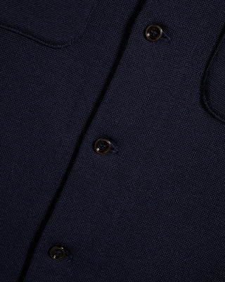 Lardini 4 Pocket Wool Overshirt Sweater Navy 11 8668