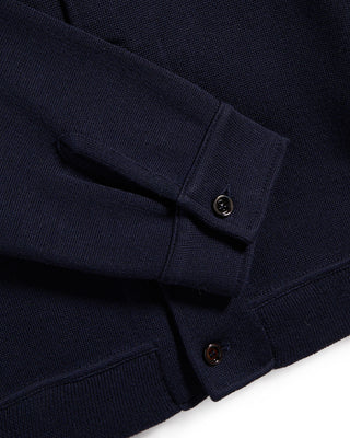 Lardini 4 Pocket Wool Overshirt Sweater Navy 18 8670