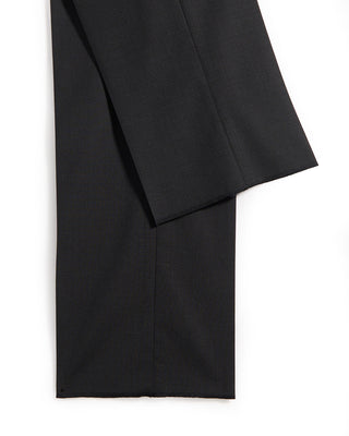 Lardini Natural Stretch Iconic Wool Micro Pattern Suit Black 10 9463