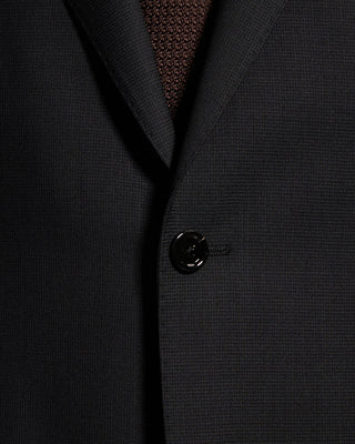 Lardini Natural Stretch Iconic Wool Micro Pattern Suit Black 3 9036