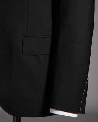 Lardini Natural Stretch Iconic Wool Micro Pattern Suit Black 4 9035