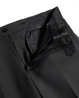 Lardini Natural Stretch Iconic Wool Micro Pattern Suit Black 4 9461