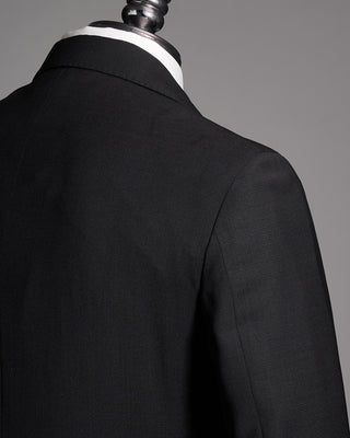 Lardini Natural Stretch Iconic Wool Micro Pattern Suit Black 6 9039