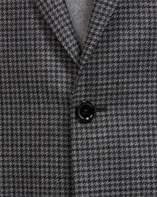 Lardini Elegant Houndstooth Iconic Fit Twisted Wool Suit Grey  Black 4