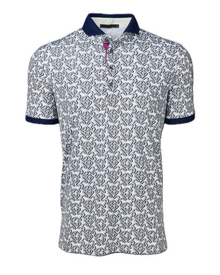 Greyson Intertwined Polo Black  White 2
