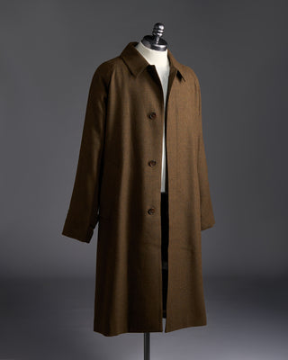 Mackintosh Roxburgh Belted Wool Overcoat With Rain System Rust 6389