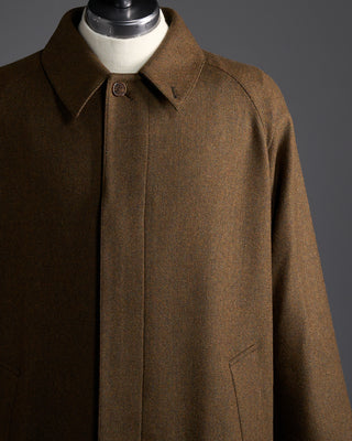 Mackintosh Roxburgh Belted Wool Overcoat With Rain System Rust 6391