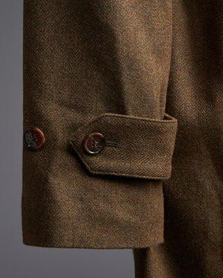 Mackintosh Roxburgh Belted Wool Overcoat With Rain System Rust 6395