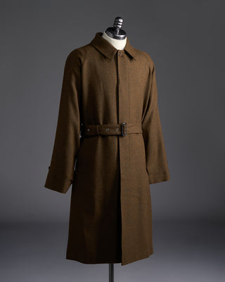 Mackintosh Roxburgh Belted Wool Overcoat With Rain System Rust 6396