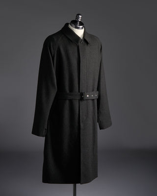 Mackintosh Roxburgh Belted Wool Overcoat With Rain System Grey 6399