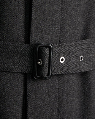 Mackintosh Roxburgh Belted Wool Overcoat With Rain System Grey 6402