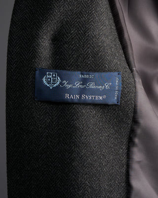 Mackintosh Roxburgh Belted Wool Overcoat With Rain System Grey 6405