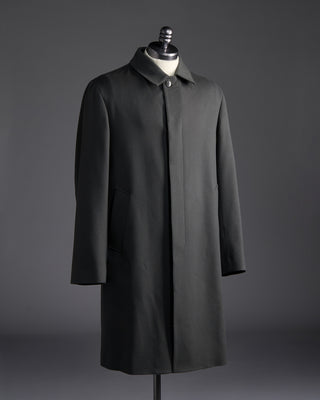 Mackintosh Dunkeld Long Wool Coat With Rain System Olive 6383