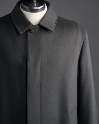 Mackintosh Dunkeld Long Wool Coat With Rain System Olive 6386