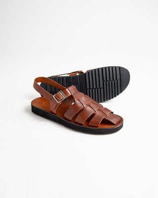 Grenson Quincy 113850 Tan Handpainted Leather Sandals Tan 1101