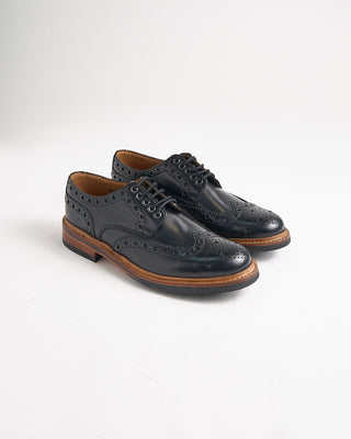 Grenson Archie 113685 Black Calf Brogue Shoes Black 1067