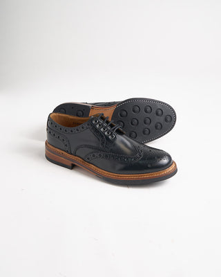 Grenson Archie 113685 Black Calf Brogue Shoes Black 1069