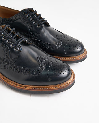 Grenson Archie 113685 Black Calf Brogue Shoes Black 1070