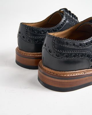 Grenson Archie 113685 Black Calf Brogue Shoes Black 1071