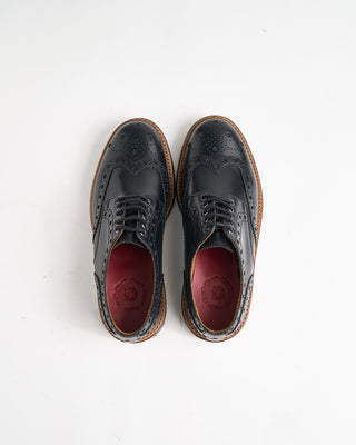 Grenson Archie 113685 Black Calf Brogue Shoes Black 1073