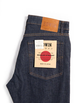 Edwin Made In Japan Regular Fit Aomori Stretch Rinsed Denim Indigo 2