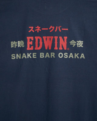Edwin Snake Bar Graphic T Shirt Navy 4 6589