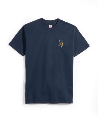 Edwin Snake Bar Graphic T Shirt Navy 6602